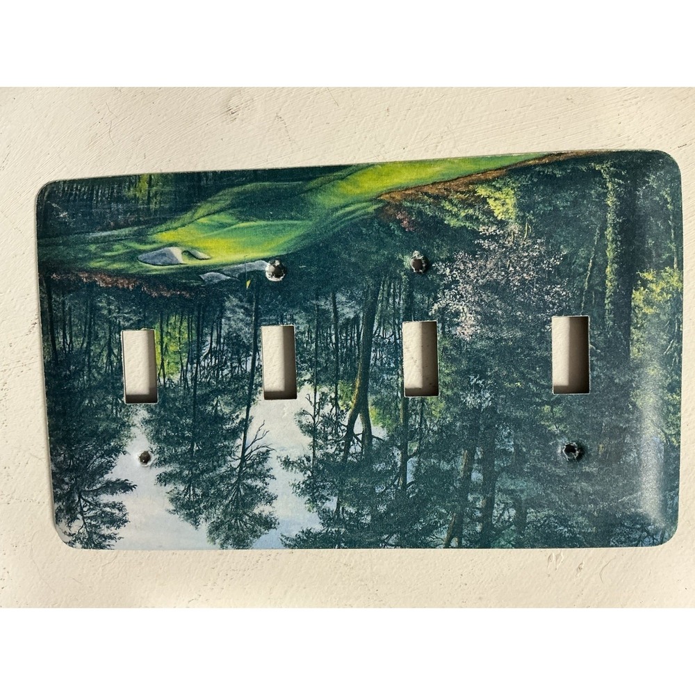 Man Cave Golf Course Metal Light Switch Cover For 4 Switches